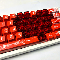 Fynmi LOVE Shape Heart Symbol SA/MDA Profile Transparent WHITE/RED/BLACK 21keys PC Keycaps for Mechanical Keyboards
