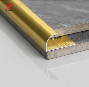 Protector de borde de cerámica para Interior moderno, accesorios para embellecedores de azulejos, diseño de agujero redondo de <span class=keywords><strong>Metal</strong></span> de aluminio, resistente al agua y duradero - Product Image 1