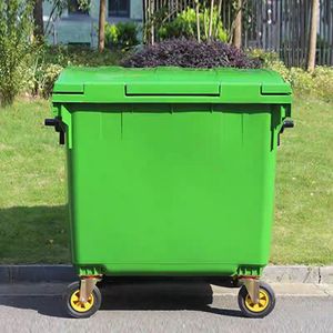 Flat Lid Plastic Garbage Waste Bin Covers <strong>Outside</strong> Mobile 1100 Liter Outdoor <strong>Trash</strong> Can <strong>Storage</strong> Container for Park Street Use - Product Image 5