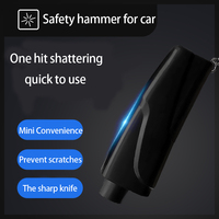 Kit d'urgence porte-clés Hotsale : Coupe-ceinture de sécurité, marteau de sécurité automobile ABS+Acier, brise-vitre pour la défense personnelle des femmes