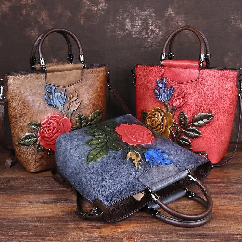 2019 leather handbags fashion niche design swings handbags