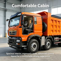 Nouveau Camion Benne Légère QF 2026, 10 Roues, Capacité de Charge >50T, 351-450ch, Euro 3, Transmission Manuelle 6x4 pour la Construction Urbaine