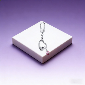 Llavero con Dijes de Plata 925 y Circonitas, Estilo Femenino, para Niños, Regalo DIY para Amigos y Familiares - Product Image 6