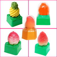 Es Krim 3D Rasa Buah Tropis Campuran PoPI CAT Nanas Stroberi Jeruk Leci Mangga Beku 75g Dalam Kemasan Kotak
