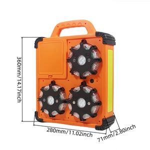Ensemble de 6 lampes LED de signalisation routière, disque d'urgence, lampe stroboscopique, flash rotatif séquentiel, système d'avertissement routier - Product Image 5