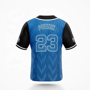 Maillot à séchage rapide col en V haut boutonné uniformes de sport pour les jeunes Baseball & Softball personnalisé maillot de Baseball chemise personnalisée - Product Image 6