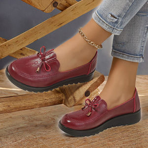 Zapatos Planos de Otoño para Mujer, Antideslizantes, Suela Blanda, Diseño de Tiras Cruzadas con Hebilla, Modernos y Cómodos para Mujeres Mayores - Product Image 2