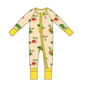 Ropa Infantil, Pijama de Bambú para Bebés y Niños con Diseño de Flores Moradas, con Cierre - Product Image 6