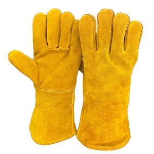 Guantes de soldadura de seguridad largos Guantes DE TRABAJO Cuero de vaca Hombres Seguridad laboral Guantes protectores de mano resistentes al desgaste - Product Image 2