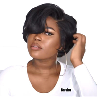 Perruques courtes bob lace front les plus vendues, avec raie latérale, style brésilien vietnamien pour femmes noires, en fibre haute température, vente en gros