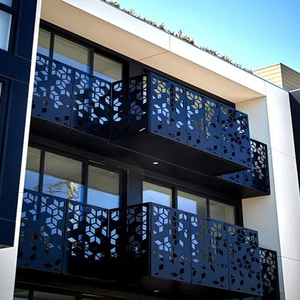 Pannello per Recinzione in Metallo Tagliato al <span class=keywords><strong>Laser</strong></span> con Rivestimento in Polvere Minimalista, Facile Installazione, <span class=keywords><strong>Ringhiera</strong></span> per Balcone in Alluminio Economica, Antiruggine - Product Image 3