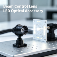 Lentille optique LED modulaire, lentille collimateur filetée en PMMA transparent pour puces SMD et COB 3535, angle de faisceau réglable de 15 à 90 degrés