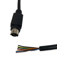 Usine OEM Mini Din Câble 8pin Mâle à Fil Ouvert PVC Veste Combinaison Blindage pour HDTV Moniteur Lecteur DVD