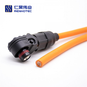 Connecteur de stockage d'énergie 150a sans fil, haute intensité, 35 mm2, câble en plastique <span class=keywords><strong>Orange</strong></span> à Angle droit, prise d'alimentation cc, batterie au lithium - Product Image 5