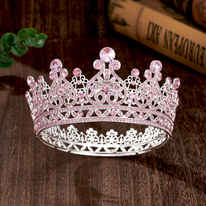 Di lusso in cristallo barocco diadema di nozze per le donne ragazze regale regina corona di compleanno fascia in metallo <span class=keywords><strong>principessa</strong></span> per la sposa copricapi - Product Image 6