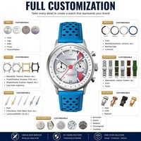 OEM ODM Benutzerdefiniertes Logo 100M Saphir Sport Chronograph Herrenuhr Edelstahl Rennsport Motorsport Limited Edition Quarzuhr