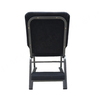 Chaise de théâtre/église moderne en métal Bertolini avec genouillères, empilable, en mousse ignifuge