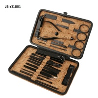 Ensemble de 18 outils noirs pour pédicure, Kit de soins des ongles en acier inoxydable pour adulte, outils professionnels pour orteils