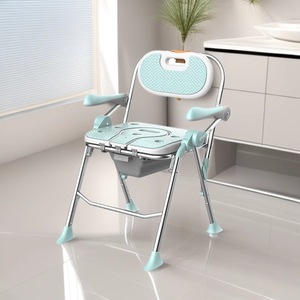 Chaise de douche pliable Hang Seng KY-8301A avec dossier pour personnes âgées, équipement de sécurité pour salle de bain - Product Image 1