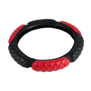 Accesorios deportivos de moda para coche, cubiertas para <span class=keywords><strong>volante</strong></span> de coche rojas y negras - Product Image 2