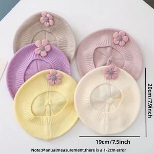 Sombrero de punto para niñas, boina de bebé, sombrero de <span class=keywords><strong>pintor</strong></span> para niños lindo y súper lindo - Product Image 6