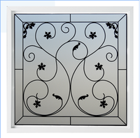 Rejillas de Vidrio para Ventanas con Diseño Floral Moderno y Elegante, Personalizadas, Anti-robo, Seguridad para el Hogar, Ecológicas, Resistentes al Fuego, Privacidad