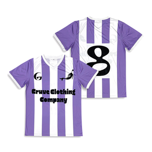 เสื้อฟุตบอลคอโปโลลายปักลายเสื้อยืดออกแบบย้อนยุคพิมพ์ซับลิเมชันงานตามสั่ง - Product Image 2