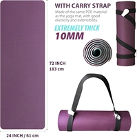 Esterilla de Yoga Retrospec Solana de 6 mm de Grosor con Correa de Nailon para Hombres y Mujeres - Tapete de Ejercicio Antideslizante para Yoga, Pilates, Estiramientos y Suelo