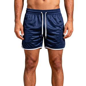 กางเกงขาสั้นวิ่งผู้ชายแบบ Racerback 3 นิ้ว เนื้อผ้าบางเบา แห้งเร็ว ระบายอากาศได้ดี ผ้าไหมน้ำแข็ง สำหรับออกกำลังกายกลางแจ้ง ฟิตเนส พร้อมลายพิมพ์แบบ Sublimation - Product Image 1