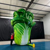 Modèle de chou gonflable géant personnalisé de 6 m, ballon de légume vert pour la promotion en supermarché, décoration d'événements en plein air