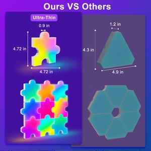 DIY Puzzle Design Wandlampe RGB Quantum Modulares Licht Musik-Sync LED Gaming-Licht Intelligente Wandlampe - Product Image 3