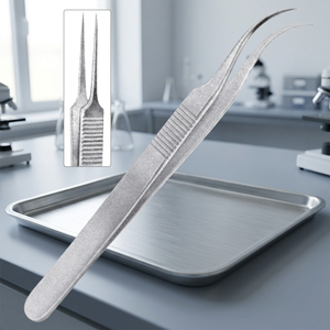 Pinces chirurgicales en acier inoxydable à pointe fine et courbée, instrument médical manuel de classe I certifié CE - Product Image 3