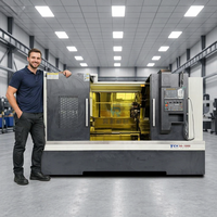 Tour CNC à banc incliné TCK56 avec commande GSK, tourelle motorisée à axe Y robuste, 12 positions, machine horizontale