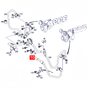 Ligne de liquide de refroidissement du turbocompresseur pour mercedes-benz S500 S63 <span class=keywords><strong>AMG</strong></span> A2782000900/ 2782000900 A2782000051/ 2782000051 avec <span class=keywords><strong>prix</strong></span> d'usine - Product Image 6