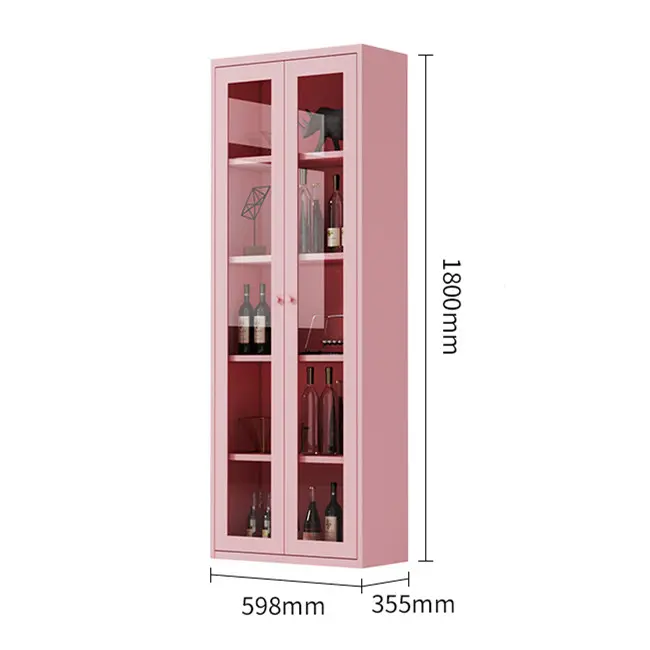 School kids library furniture file cabinet with adjustable shelf display rack book shelves office glass door wall book shelving