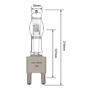 Ampoule halogène FKK <span class=keywords><strong>CP73</strong></span> 230V 2000W G38 pour lampe de studio marine - Product Image 2