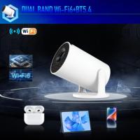 Projecteur Home Cinéma Sans Fil HY300 PRO+ de Haute Qualité, Android 11, Prise en Charge 4K, 170 Lumens, Mini LED Portable avec Haut-parleurs Intégrés