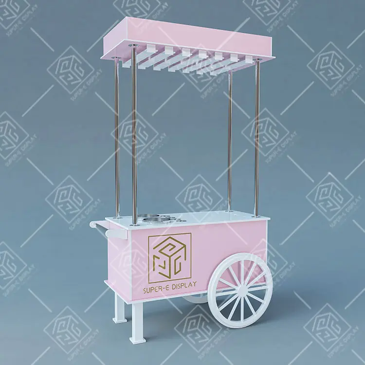 New Arrival Modern Style Desert Candy Champagne Cart Wedding Decoration Champagne Cart for Event Wheels