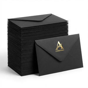 Enveloppe cadeau personnalisée de luxe en papier kraft brun recyclable pour l'Aïd Moubarak avec impression de logo - Product Image 1