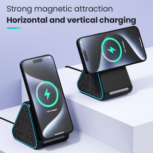Haut-parleur de bureau Bluetooth 5.0 avec <span class=keywords><strong>chargeur</strong></span>, sorties multi-puissance, charge par <span class=keywords><strong>induction</strong></span> stable, équipement audio domestique - Product Image 1