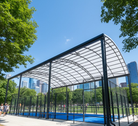 Tente modulaire à structure en acier ignifuge pour toit de terrain de padel à Dubaï – Fabrication en usine