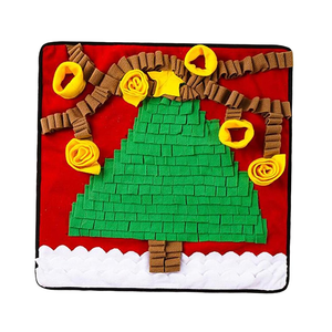 Tapis de renifflement pour animaux de compagnie, tapis d'entraînement, jouets interactifs pour chiens, tapis de renifflement carré pour l'alimentation par le nez, série de Noël - Product Image 2