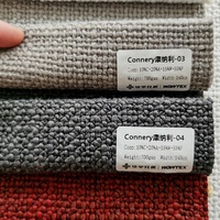 Tissu d'ameublement en coton et lin respirant, texturé, teint en fil, multi-couleurs, design pour canapé