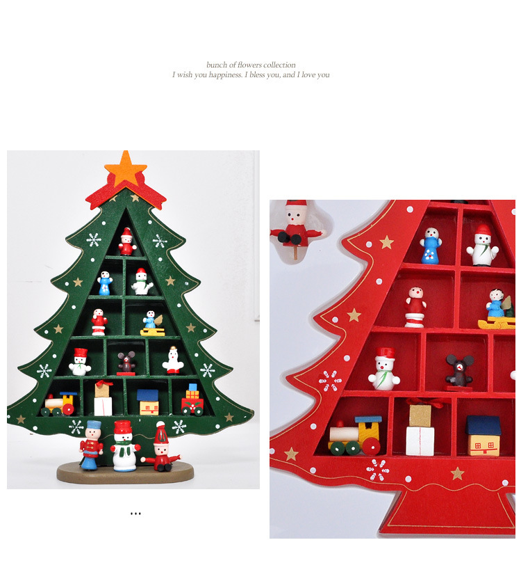 Namalu 6 Mini Alberi Di Natale In Legno - Decorazioni Rustiche Fai Da Te - Piccole Figure Da Tavolo Vintage Per Centrotavola E Addobbi Natalizi, Colore Naturale, Altezza 6-10 Cm - 2