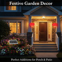 Lanternes solaires certifiées IP65, éclairage économe en énergie pour la décoration de jardin et de fêtes, certifiées CE, garantie de 2 ans, lanterne chinoise