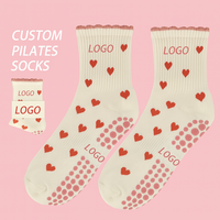 Chaussettes de sport unisexes antidérapantes à bord festonné, tricotées, compressives et rembourrées