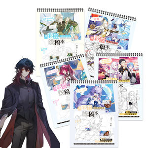 <span class=keywords><strong>Genshin</strong></span> <span class=keywords><strong>Impact</strong></span> Honkai: Star Rail Rem Ram Jujutsu Jojo Illustration d'anime Ligne Dessin à la main <span class=keywords><strong>Livre</strong></span> - Product Image 1