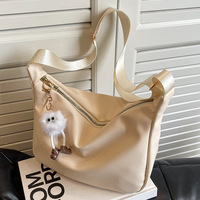 Tas tangan wanita kecil baru grosir tas selempang perempuan desain kustom tas Messenger coklat untuk anak perempuan