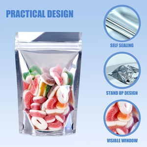 Sachets refermables en aluminium transparent, anti-odeur, sous vide, avec fenêtre transparente, en Mylar, pour or et argent, à prix abordable - Product Image 5
