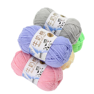 Gói nguyên liệu len nhuộm siêu mềm 5 sợi, độ dày trung bình, làm thủ công từ len tái chế, dùng để móc hoặc đan khăn, đồ chơi - Product Image 3